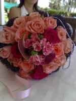A rose bridal bouquet made by Cyprus flowers